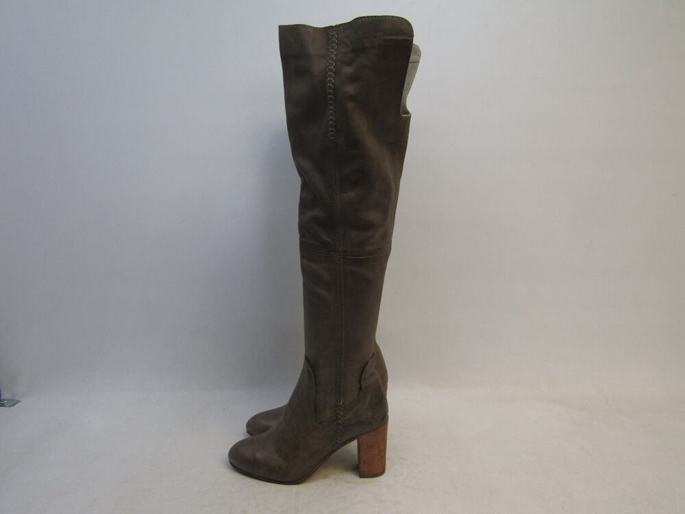 Free People Womens Size 37 EUR Brown Leather 20" Shaft Knee High Fashion Boots